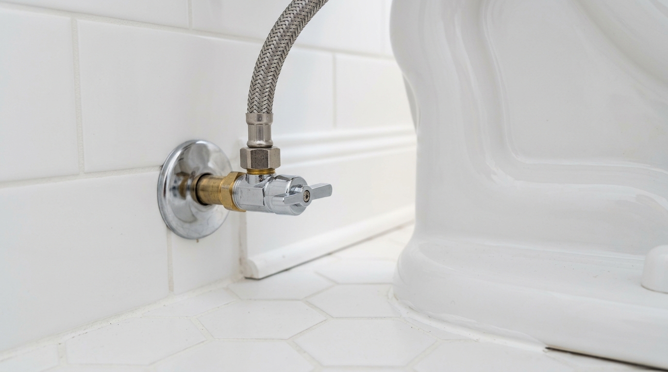 Hands of plumber replacing red silicone flapper and durable fill valve inside toilet tank